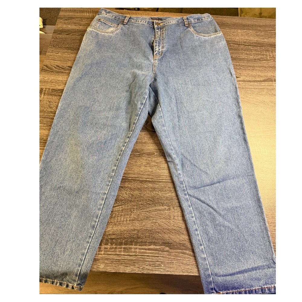 Bill Blass Woman Vintage 90s High Rise Easy Fit Jeans Blue Medium Wash Size 20W